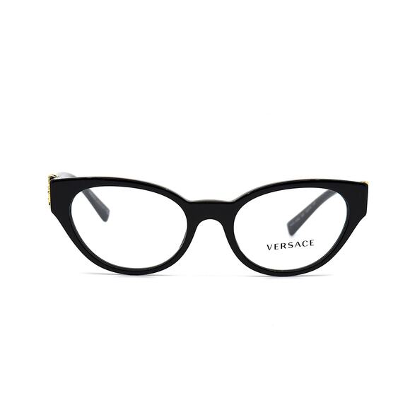 NEW VERSACE VE3282 GB1 BLACK WOMEN AUTHENTIC EYEGLASSES FRAME - Picture 2 of 13